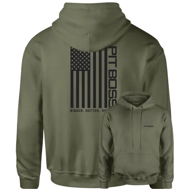 pit-boss-vertical-flag-hoody-sudadera-con-capucha-army-green-con-logo-woodmark-y image 1
