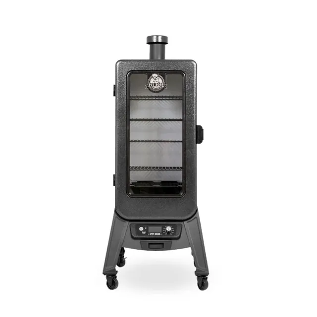 pit-boss-3-series-vertical-silver-hammertone-wood-pellet-smoker-ahumador-vertica image 1