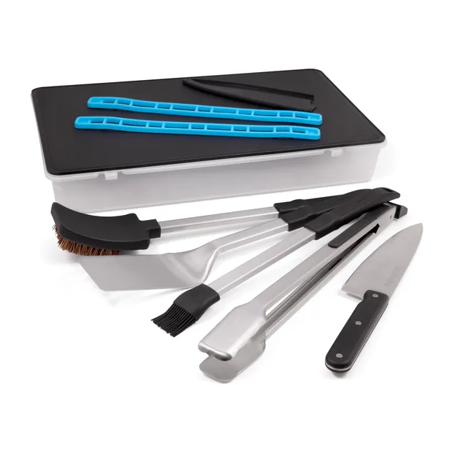broil-king-porta-chef-series-set-de-utensilios-para-barbacoa-con-contenedor-de-t image 1