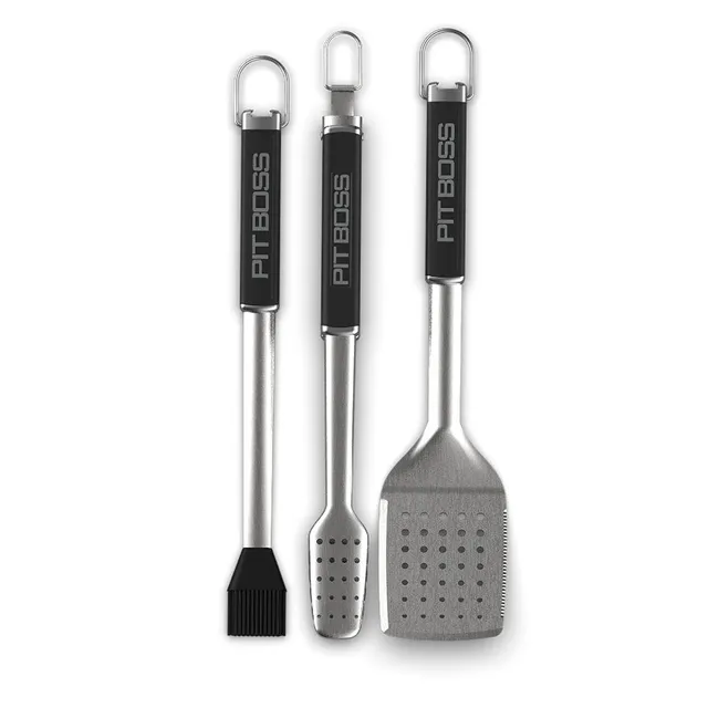 pit-boss-3-piece-bbq-set-juego-de-3-herramientas-de-barbacoa-en-acero-inoxidable image 1