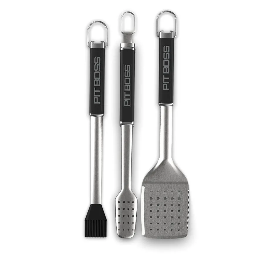 pit-boss-3-piece-bbq-set-juego-de-3-herramientas-de-barbacoa-en-acero-inoxidable image 1