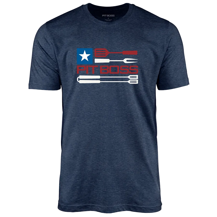 pit-boss-tools-flag-camiseta-t-shirt-azul-marino-heather-80-algod-n-20-poli-ster image 1