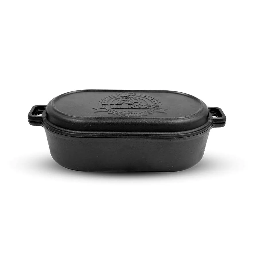 pit-boss-asadera-de-hierro-fundido-6-qt-con-tapa-plancha-reversible-para-hornear image 1