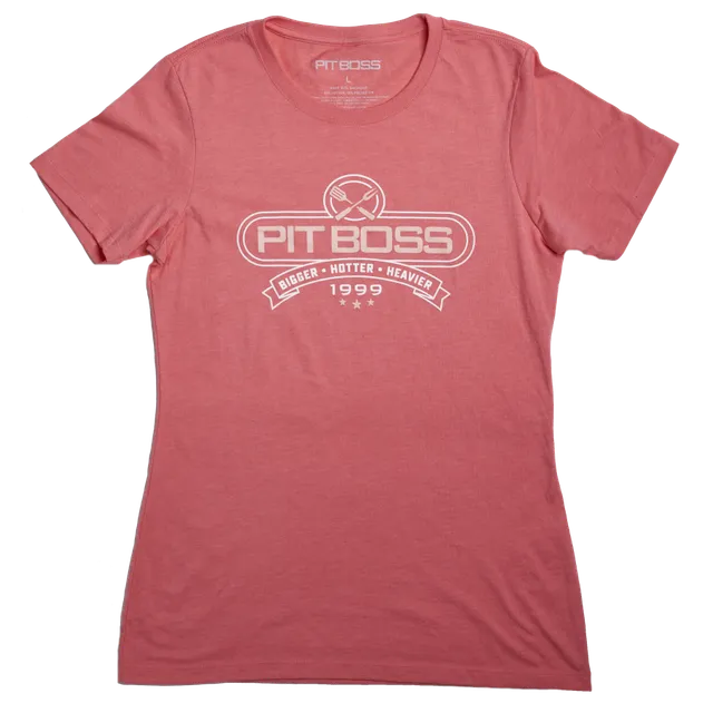 pit-boss-tools-of-the-trade-camiseta-de-mujer-color-pink-lemonade-heather-logo-c image 1