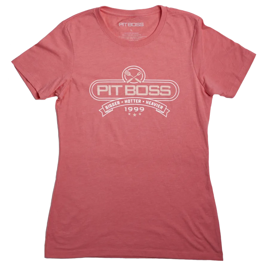pit-boss-tools-of-the-trade-camiseta-de-mujer-color-pink-lemonade-heather-logo-c image 1