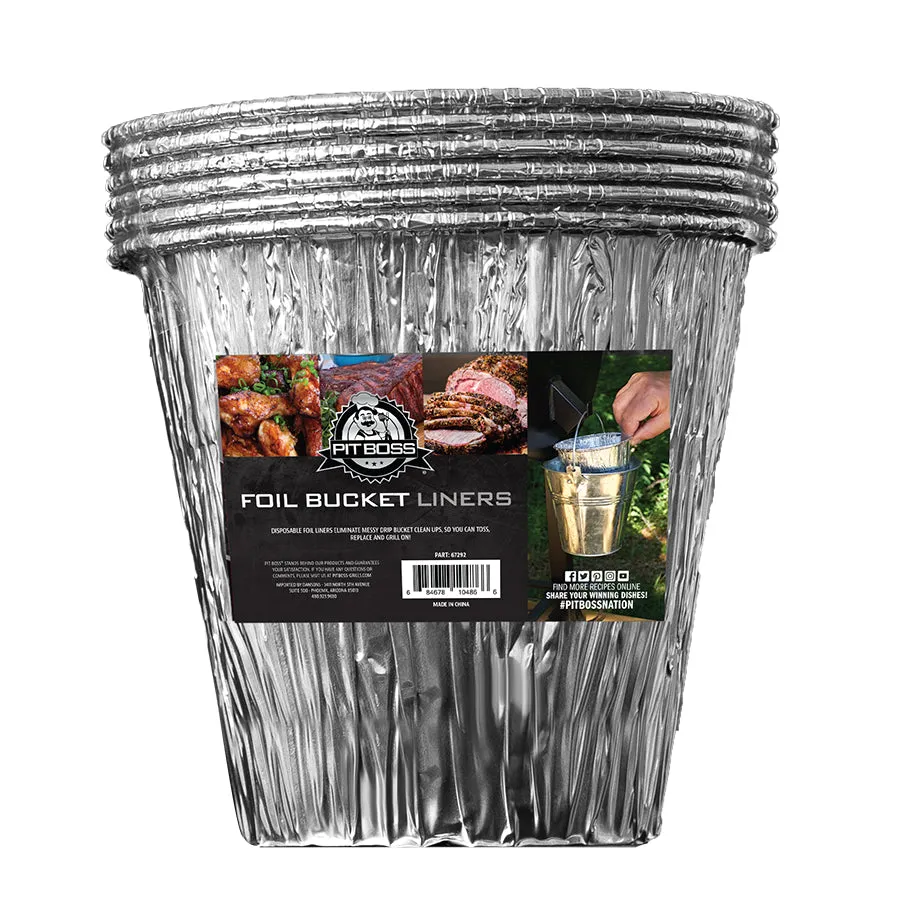 pit-boss-foil-liners-pack-de-6-forros-de-aluminio-para-cubo-de-grasa-de-parrilla image 1