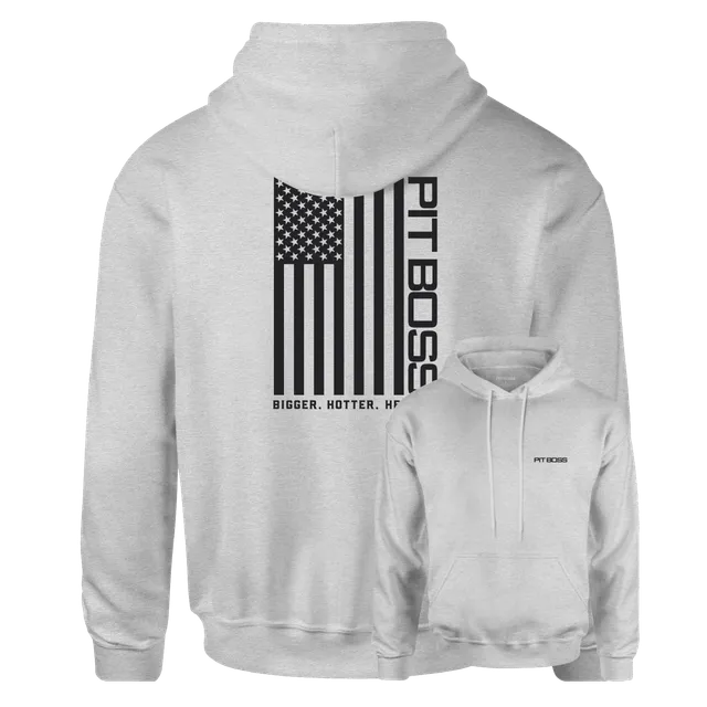 pit-boss-vertical-flag-hoody-sudadera-con-capucha-heather-gray-logo-woodmark-y-b image 1