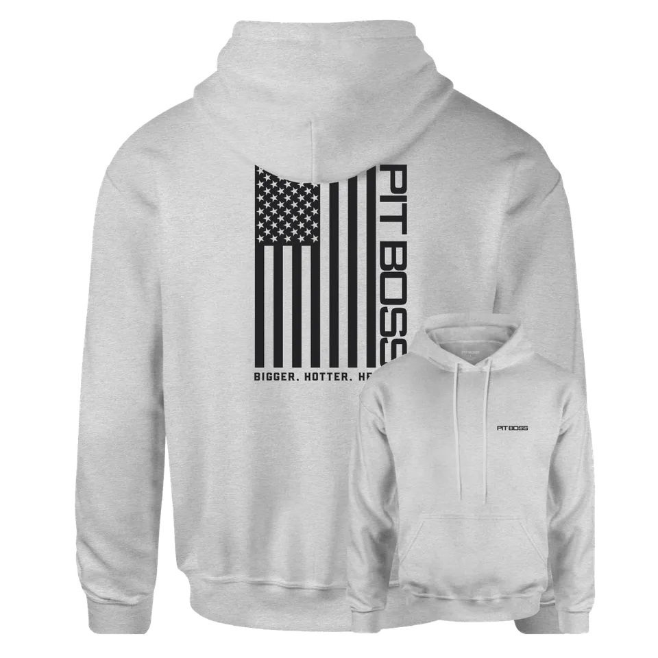 pit-boss-vertical-flag-hoody-sudadera-con-capucha-heather-gray-logo-woodmark-y-b image 1