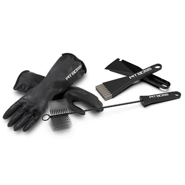 pit-boss-kit-de-limpieza-para-parrilla-de-pellets-5-piezas-con-escobilla-de-ceni image 1