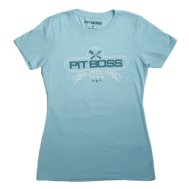 pit-boss-tools-of-the-trade-camiseta-de-mujer-color-celeste-heather-logo-con-her image 1