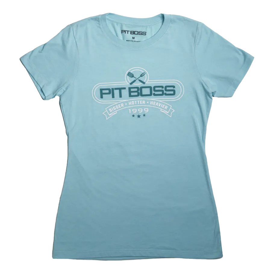 pit-boss-tools-of-the-trade-camiseta-de-mujer-color-celeste-heather-logo-con-her image 1
