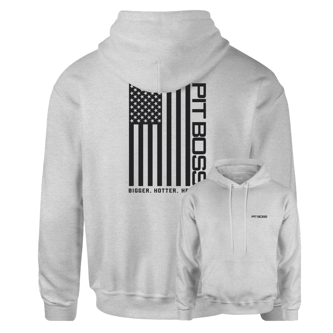 pit-boss-vertical-flag-hoody-sudadera-con-capucha-heather-gray-logo-woodmark-y-b image 1