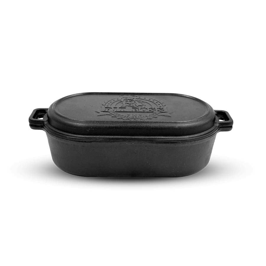 pit-boss-asadera-de-hierro-fundido-6-qt-con-tapa-plancha-reversible-para-hornear image 1