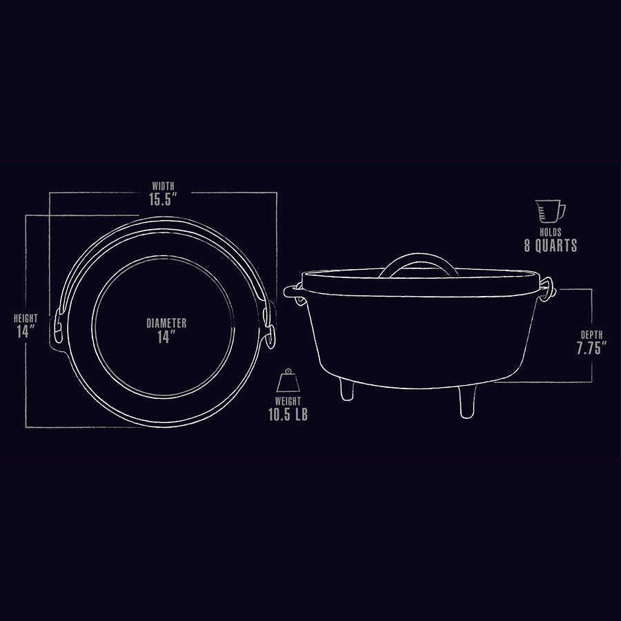 pit-boss-14-cast-iron-dutch-oven-horno-holand-s-de-hierro-fundido-de-8-litros-pa image 5