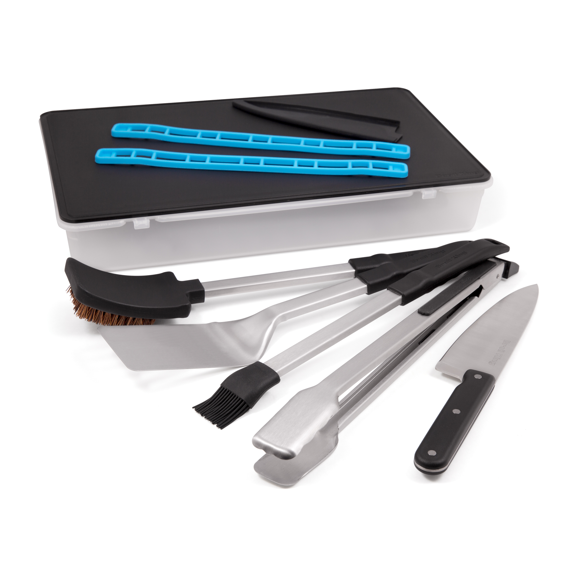 broil-king-porta-chef-series-set-de-utensilios-para-barbacoa-con-contenedor-de-t image 1