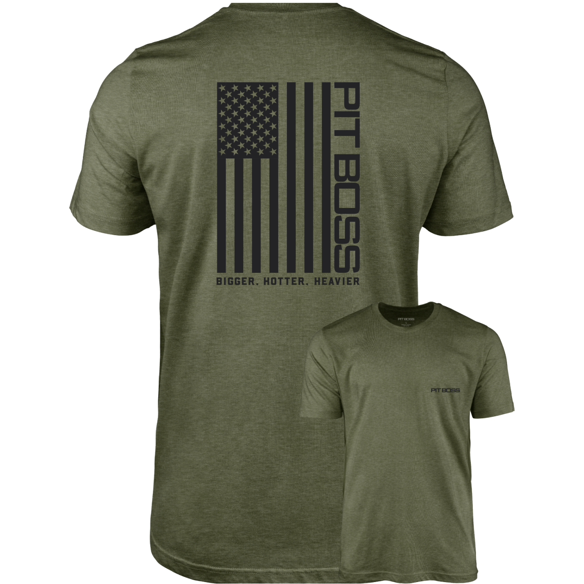 pit-boss-vertical-flag-camiseta-de-hombre-color-military-heather-green-logo-y-ba image 1