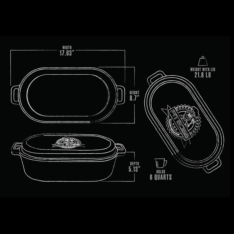 pit-boss-asadera-de-hierro-fundido-6-qt-con-tapa-plancha-reversible-para-hornear image 5
