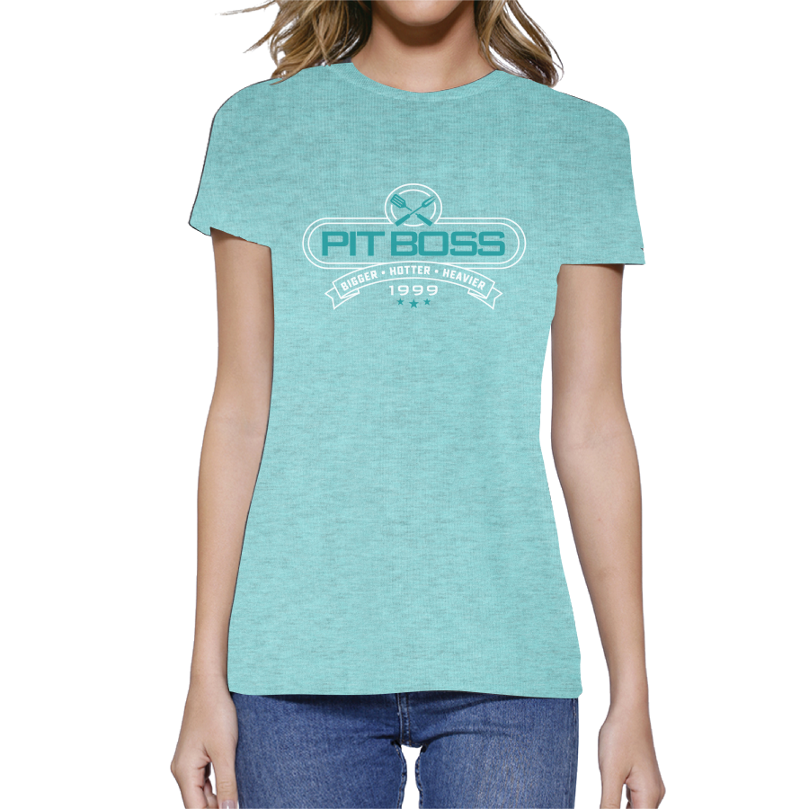 pit-boss-tools-of-the-trade-camiseta-de-mujer-color-celeste-heather-logo-con-her image 2
