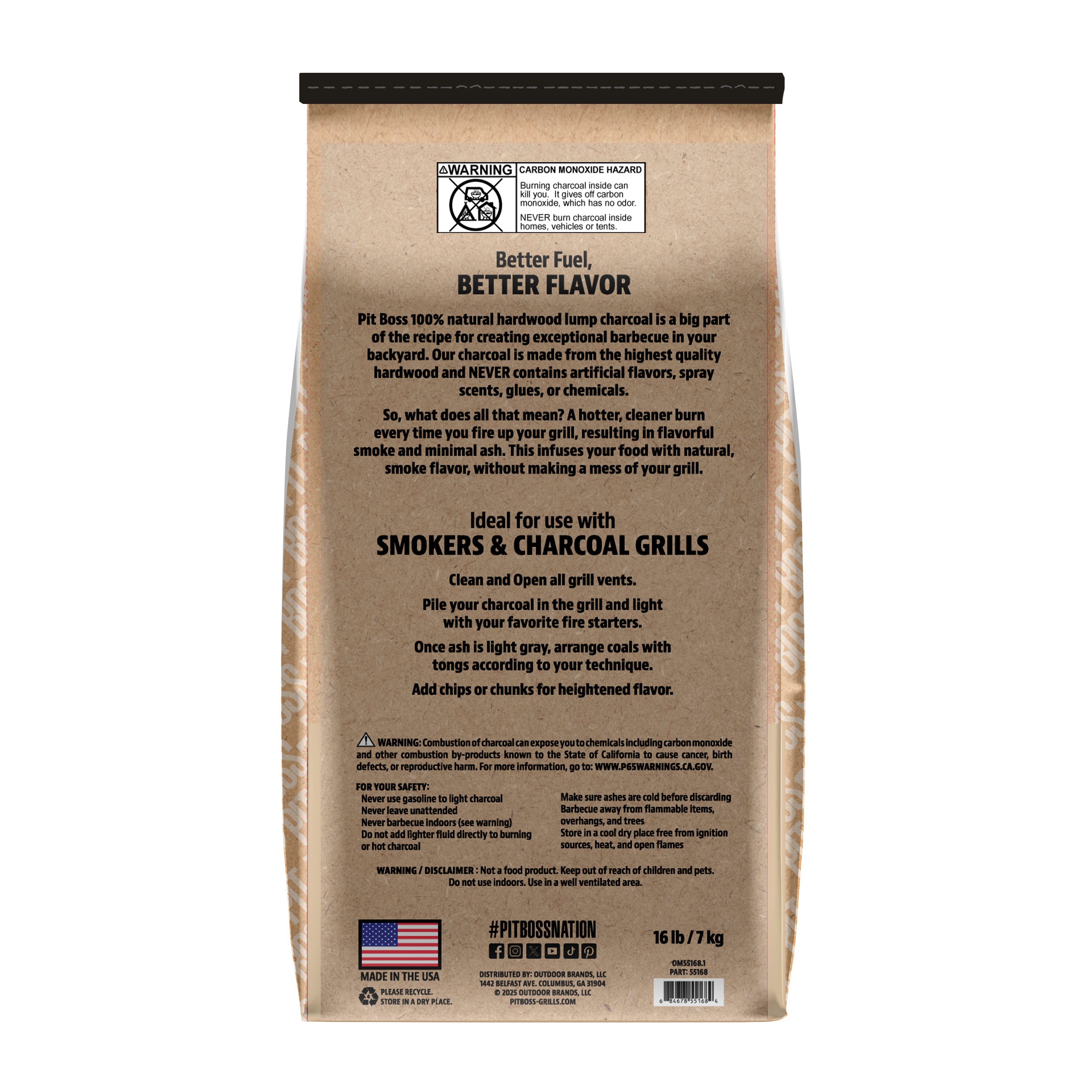 pit-boss-signature-blend-lump-charcoal-carb-n-vegetal-100-madera-natural-16-lb-7 image 2