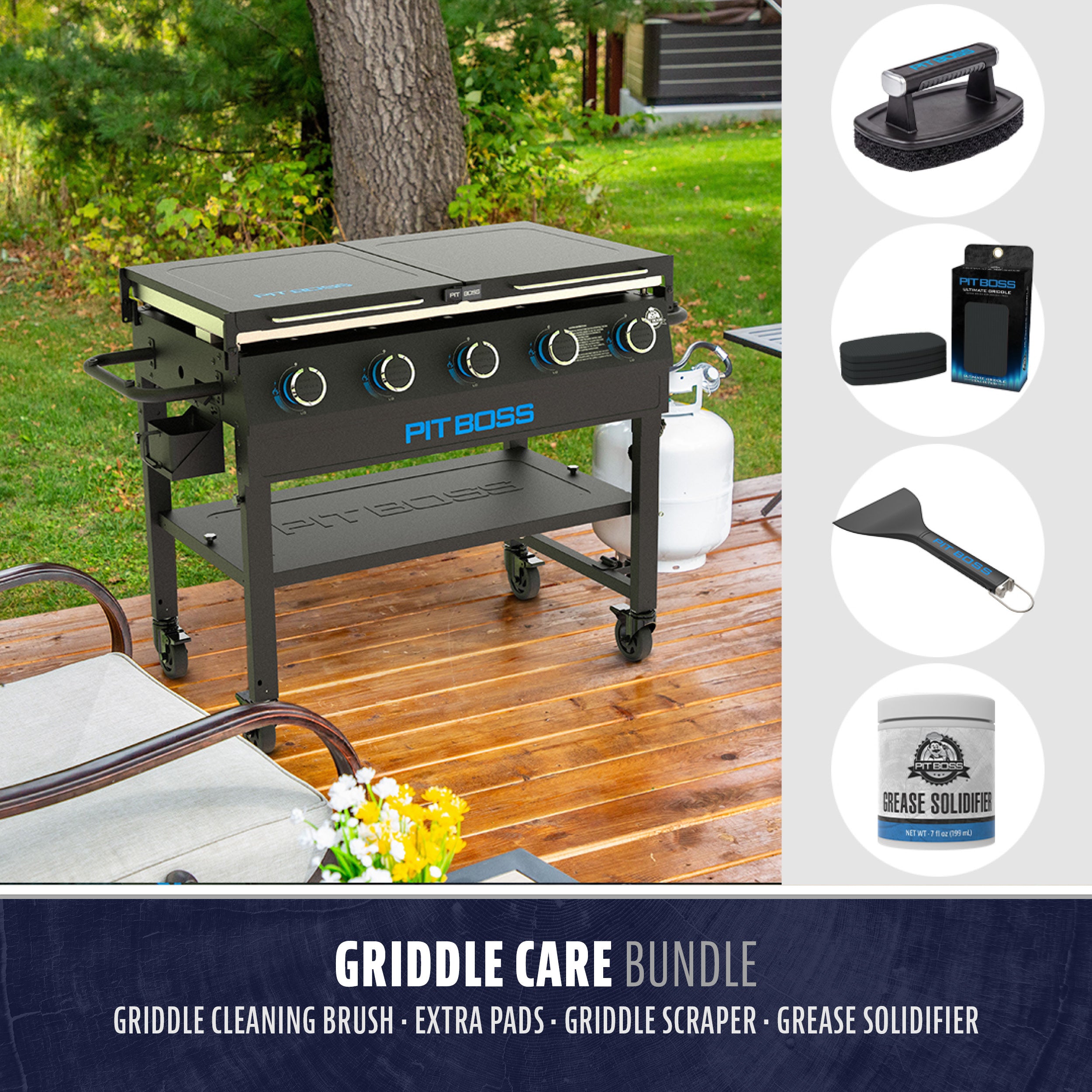 pit-boss-griddle-care-bundle-kit-completo-de-limpieza-para-plancha-con-cepillo-e image 1