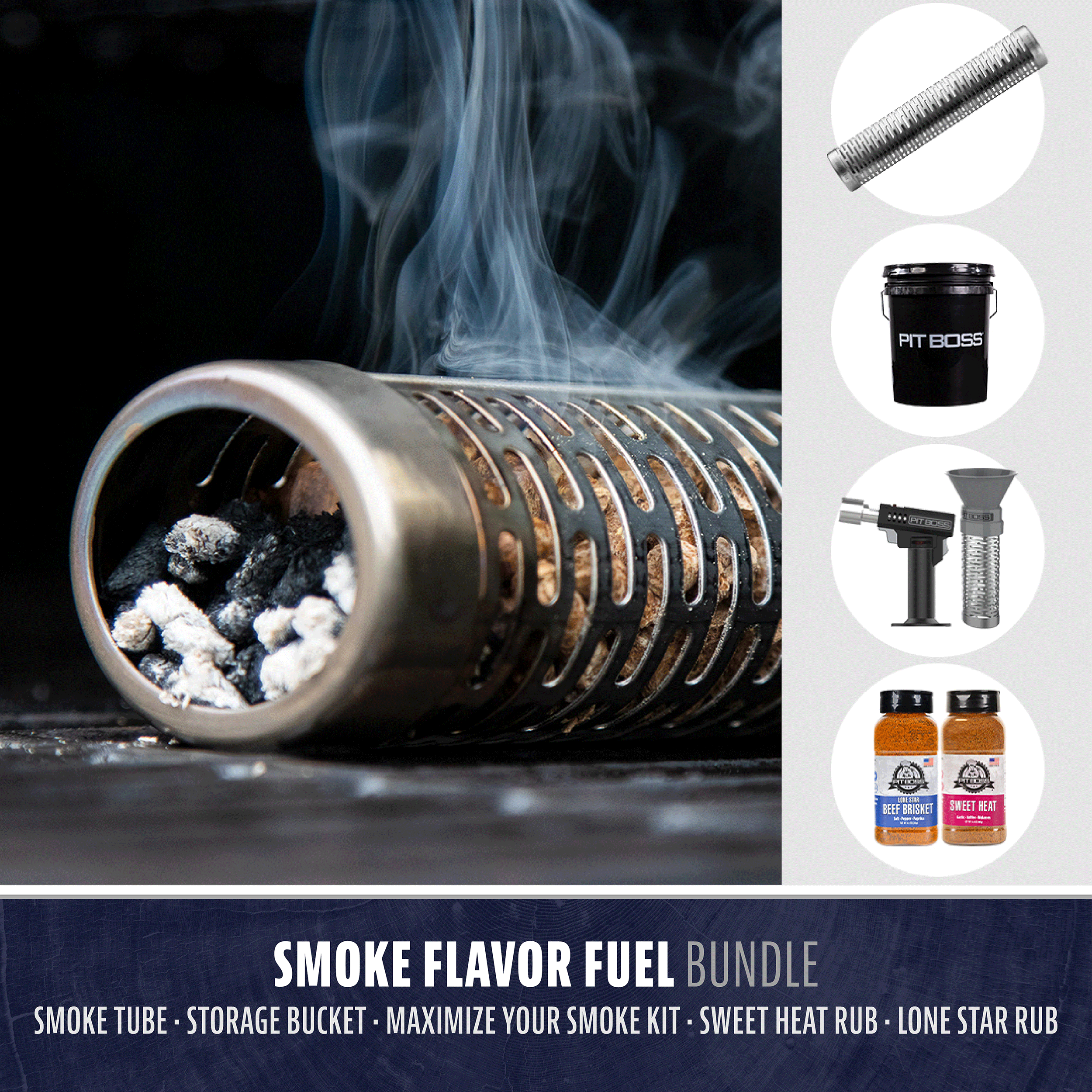 pit-boss-smoke-flavor-fuel-bundle-tubo-ahumador-9-cubo-de-almacenamiento-de-pell image 1